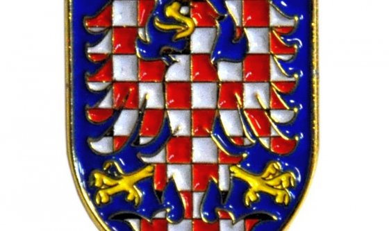 Odznak - Moravská orlice na modrém poli