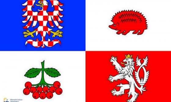 Tištěná vlajka Kraje Vysočina